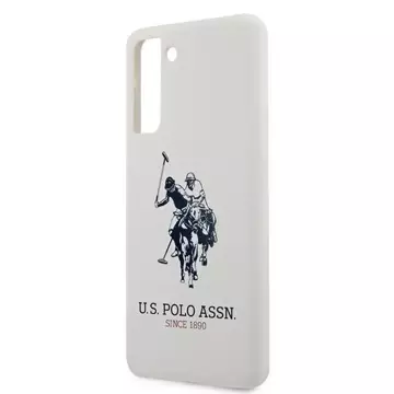 US Polo Silikon Logo Handyhülle für Samsung Galaxy S21 Plus weiß/weiß