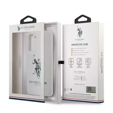 US Polo Silikon Logo Handyhülle für Samsung Galaxy S21 Plus weiß/weiß