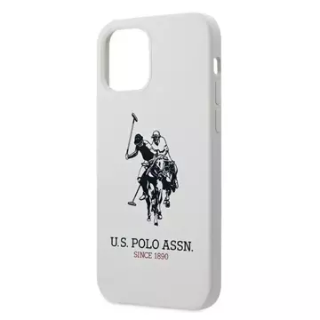 US Polo USHCP12LSLHRWH Handyhülle für Apple iPhone 12 Pro Max weiß/weiße Silikonkollektion