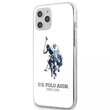 US Polo USHCP12LTPUHRWH Handyhülle für Apple iPhone 12 Pro Max weiß/weiß Glänzendes großes Logo