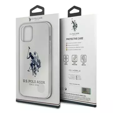 US Polo USHCP12LTPUHRWH Handyhülle für Apple iPhone 12 Pro Max weiß/weiß Glänzendes großes Logo