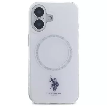 US Polo USHMP16SHOCLDPW iPhone 16 6,1" weiß/weißer IML-Ring MagSafe