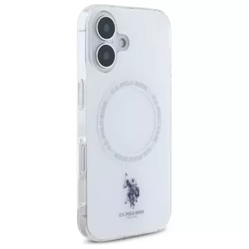 US Polo USHMP16SHOCLDPW iPhone 16 6,1" weiß/weißer IML-Ring MagSafe