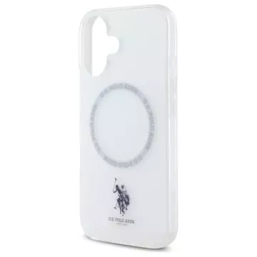 US Polo USHMP16SHOCLDPW iPhone 16 6,1" weiß/weißer IML-Ring MagSafe