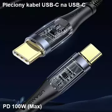 USAMS Autoladegerät 2xUSB 1xUSB-C 80W USB-C Schnellladekabel - USB-C BXLACCTC01