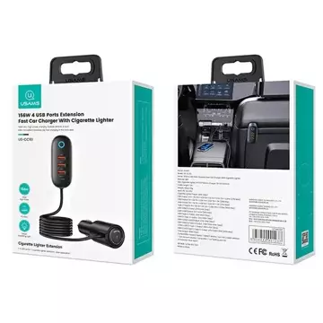 USAMS-Ladung. allein. 3xUSB 1xUSB-C 156W schwarz/schwarz CC161CC01 (US-CC161)