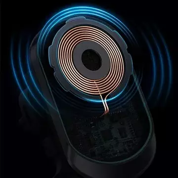 USAMS Magnetic Wireless Charging 15W induktiver Telefon-Autohalter für Lüftungsschlitze. CD182ZJ01 (US-CD182) schwarz/schwarz