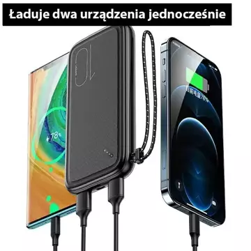 USAMS Powerbank PB56 10000mAh 2xUSB / USB-C / MicroUSB Fast Charge zielony/ dunkelgrün 10KCD15003 (US-CD150)