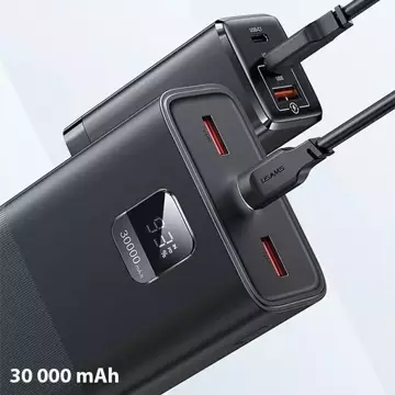 USAMS Powerbank PB68 30000mAh 65W QC3.0 PD Schnellladekabel USB-C/USB-C 100W Czarny/Schwarz ATXLOGTC01 (US-CD185)