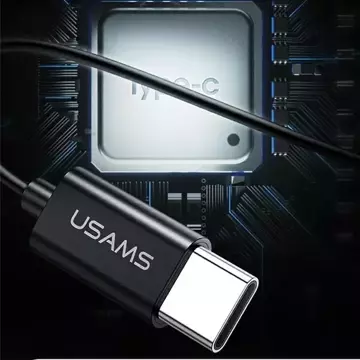 USAMS Stereo Kopfhörer EP-43 Metall USB-C schwarz/schwarz HSEP4301