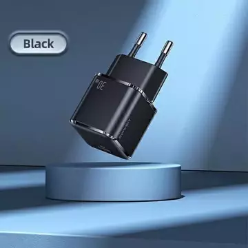 USAMS Wandladegerät 1x USB-C T45 30W PD3.0 Schnellladekabel U63 USB-C/Lightning schwarz/schwarz UXTZH01 (USAMS-UX)