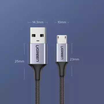 Ugreen Kabel USB - Micro USB 1m grau (60146)