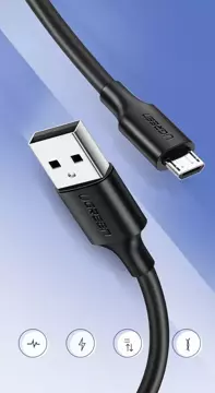 Ugreen Kabel USB - Micro USB 2A 1m schwarz (60136)