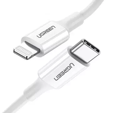 Ugreen Kabel USB Typ C - Lightning MFI 1m 3A 18W weiß (10493)