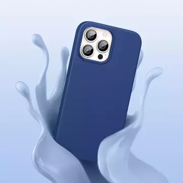 Ugreen Protective Silicone Case gummierte flexible Silikonhülle für iPhone 13 Pro blau