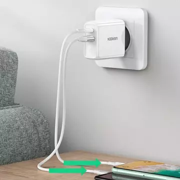 Ugreen Schnellladegerät USB Type C / USB 36 W Quick Charge 4.0 Power Delivery weiß (60468 CD170)