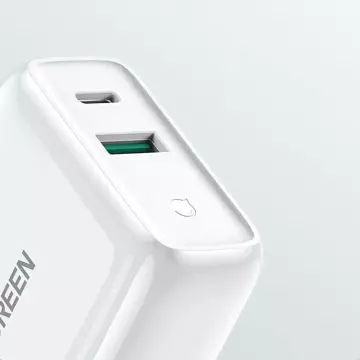 Ugreen Schnellladegerät USB Type C / USB 36 W Quick Charge 4.0 Power Delivery weiß (60468 CD170)