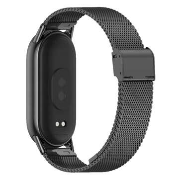 Uhrenarmband Smartwatch-Band 15 mm für Xiaomi Mi Band 8/8 NFC / 9/9 NFC Schwarz