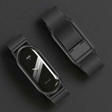 Uhrenarmband Smartwatch-Band 15 mm für Xiaomi Mi Band 8/8 NFC / 9/9 NFC Schwarz