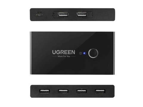 Umschaltbox UGreen HUB KVM USB 2x4 USB 2.0