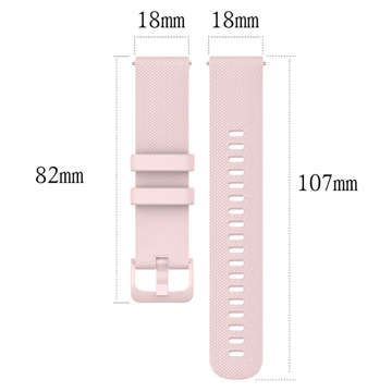 Universal Alogy Armband mit Schnalle für Smartwatch 18mm rosa