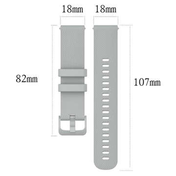 Universal Alogy Strap mit Schnalle für Smartwatch 18mm grau