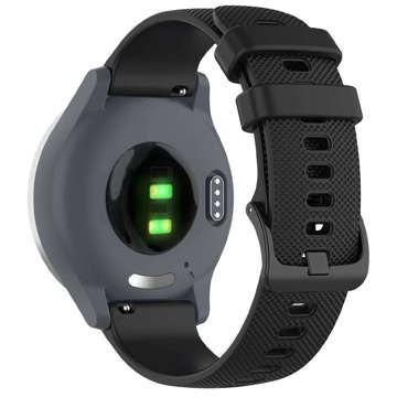 Universal Alogy Strap mit Schnalle für Smartwatch 18mm schwarz