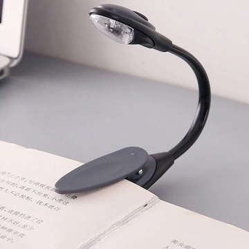 Universelle LED-Lampe mit Leseclip Wireless für Laptop, Bücher, schwarz