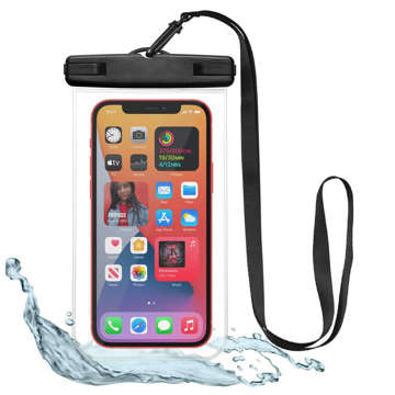 Universelles wasserdichtes Gehäuse für 6,9 "Waterproof Case Black / Clear