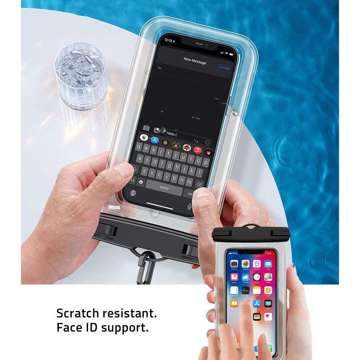 Universelles wasserdichtes Gehäuse für 6,9 "Waterproof Case Black / Clear