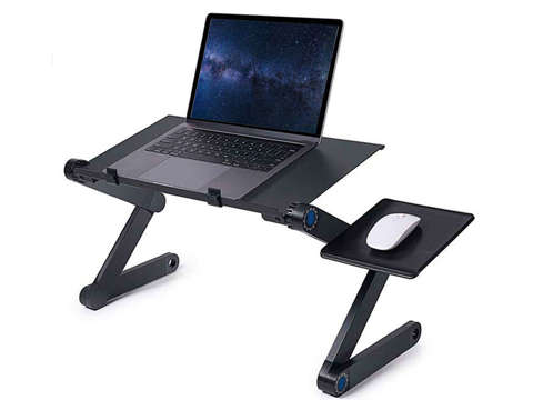 Verstellbarer Aluminium-Klapptisch Alogie-Tisch mit Ventilator für Laptop-PC