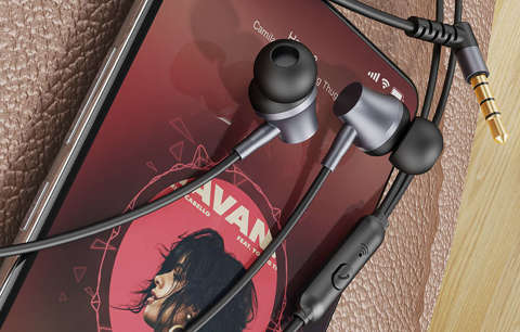 Vipfan M17 kabelgebundener In-Ear-Kopfhörer, 3,5-mm-Klinke (schwarz)