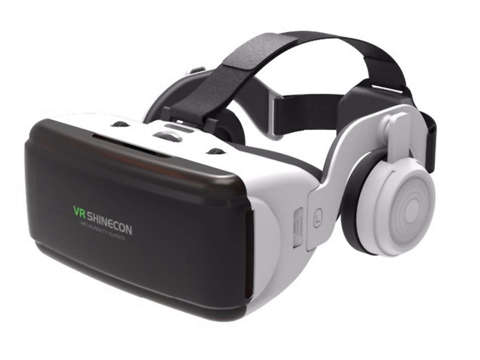 Virtuelle VR-Brille 3D-Brille mit Kopfhörern für Spiele/Filme Telefon Weiß Gamepad Generic