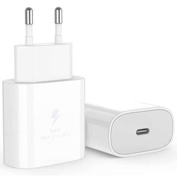 Wandladegerät 3,6 A, 25 W, schnelle Stromversorgung, PD, USB-C, Typ C, einzelnes weißes USB-C-Kabel