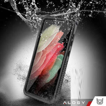 Wasserdichte Hülle für Samsung Galaxy S23 360 Alogy Armored Armor IP68 mit Umhängeband Schwarz