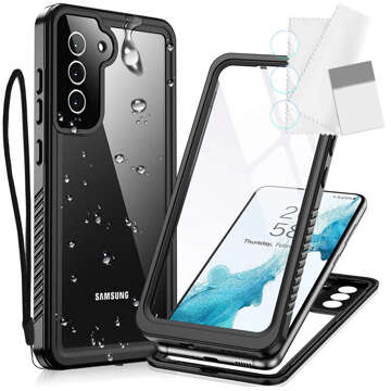 Wasserdichte Hülle für Samsung Galaxy S23 360 Alogy Armored Armor IP68 mit Umhängeband Schwarz