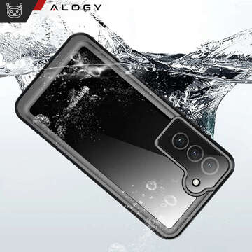 Wasserdichte Hülle für Samsung Galaxy S23 360 Alogy Armored Armor IP68 mit Umhängeband Schwarz