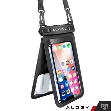 Wasserdichtes IPX8-wasserdichtes Gehäuse für 6,7-Zoll-Telefon, Doppelhülle Alogy Waterproof Black