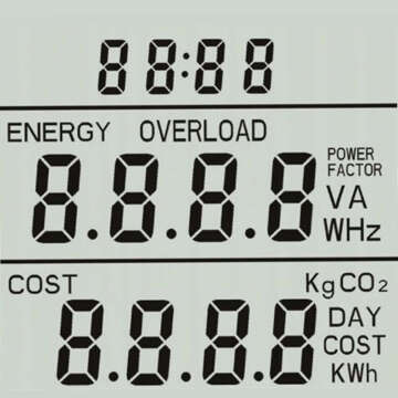 Wattmeter Zähler Stromverbrauch Zähler Energie Spannung für Steckdosenkontakt Digital mit weißer Anzeige