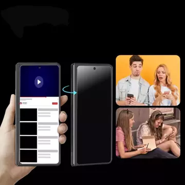 Whitestone EA Glass Privacy 2er-Pack gehärtetes Glas für Samsung Galaxy Z Fold 5 Clear
