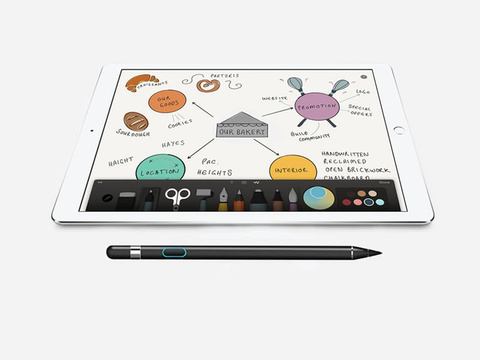 WiWU Picasso Active Stylus für iPad Pro / Air / Mini Bildschirme schwarzer Handschuh