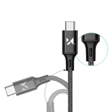 Wozinsky Kabel USB - USB Typ C 2.4A 1m schwarz (WUC-C1B)