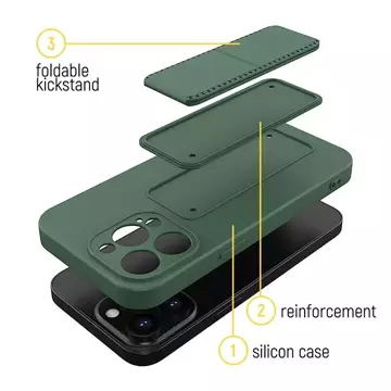 Wozinsky Kickstand Case Silikonhülle mit Ständer für iPhone 13 Pro rot