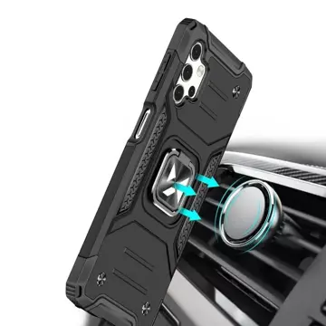 Wozinsky Ring Armor Tough Hybrid Case Magnetic Cover Halter für Samsung Galaxy A73 blau