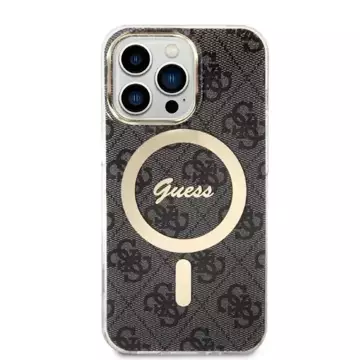 Zestaw Guess GUBPP14XHMEACSK Hülle Ladegerät iPhone 14 Pro Max 6,7" czarny/schwarz Hartschale MagSafe Marble