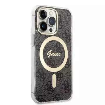 Zestaw Guess GUBPP14XHMEACSK Hülle Ladegerät iPhone 14 Pro Max 6,7" czarny/schwarz Hartschale MagSafe Marble