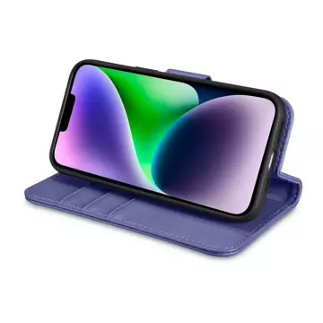 iCarer Wallet Case 2in1 Cover iPhone 14 Plus Anti-RFID Leder Flip Case Hellviolett (WMI14220727-LP)