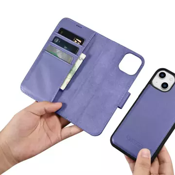 iCarer Wallet Case 2in1 Cover iPhone 14 Plus Anti-RFID Leder Flip Case Hellviolett (WMI14220727-LP)