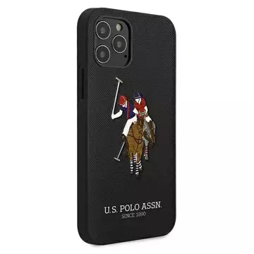 iPhone 12/12 Pro 6,1"-Handyhülle aus der US Polo-Stickerei-Kollektion Schwarz Schwarz