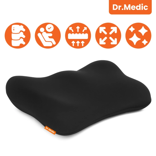 Poduszka do Samochodu pod Plecy Lędźwie DR.MEDIC TravelComfort™ Ergonomiczna poduszka lędźwiowa na fotel krzesło biurowa do auta dla kierowcy pasażera